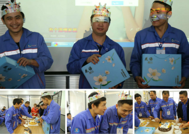 左右手安裝師傅們2019年的第一個生日會