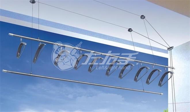 晾衣架怎么安裝，手搖晾衣架安裝方法