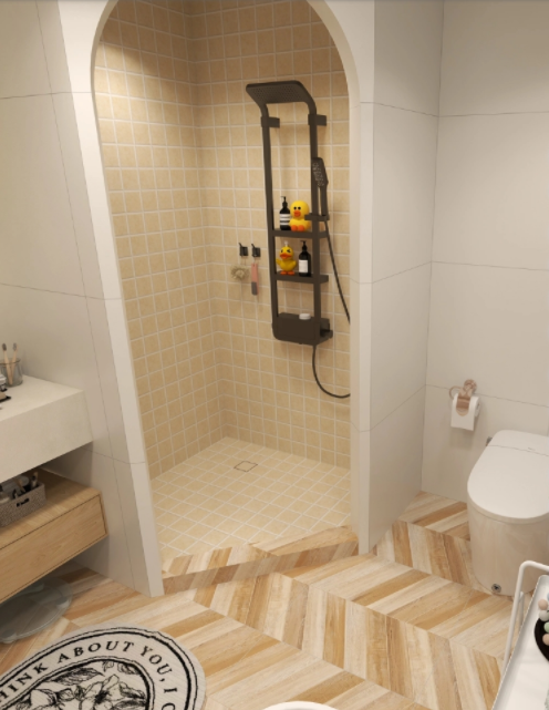 浴室裝修設(shè)計(jì)，領(lǐng)略磚砌淋浴房的美！