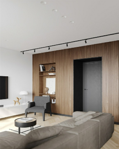 廣州室內(nèi)設計教程：優(yōu)雅木炭和棕色公寓室內(nèi)設計！