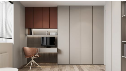 整體書柜款式：定制隱藏式書柜，藏起來的高級感！