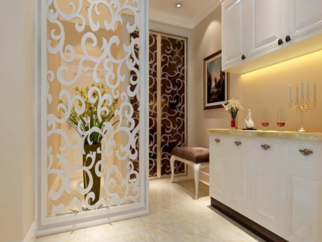 客廳家裝隔斷設計：屏風隔斷設計圖，浪漫唯美屏風隔斷欣賞